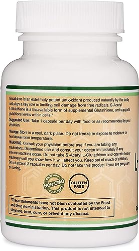 S-Acetyl L-Glutathione Capsules - 100mg, Manufactured and Tested in The USA, 60 Count - Maple Wellness Supplements