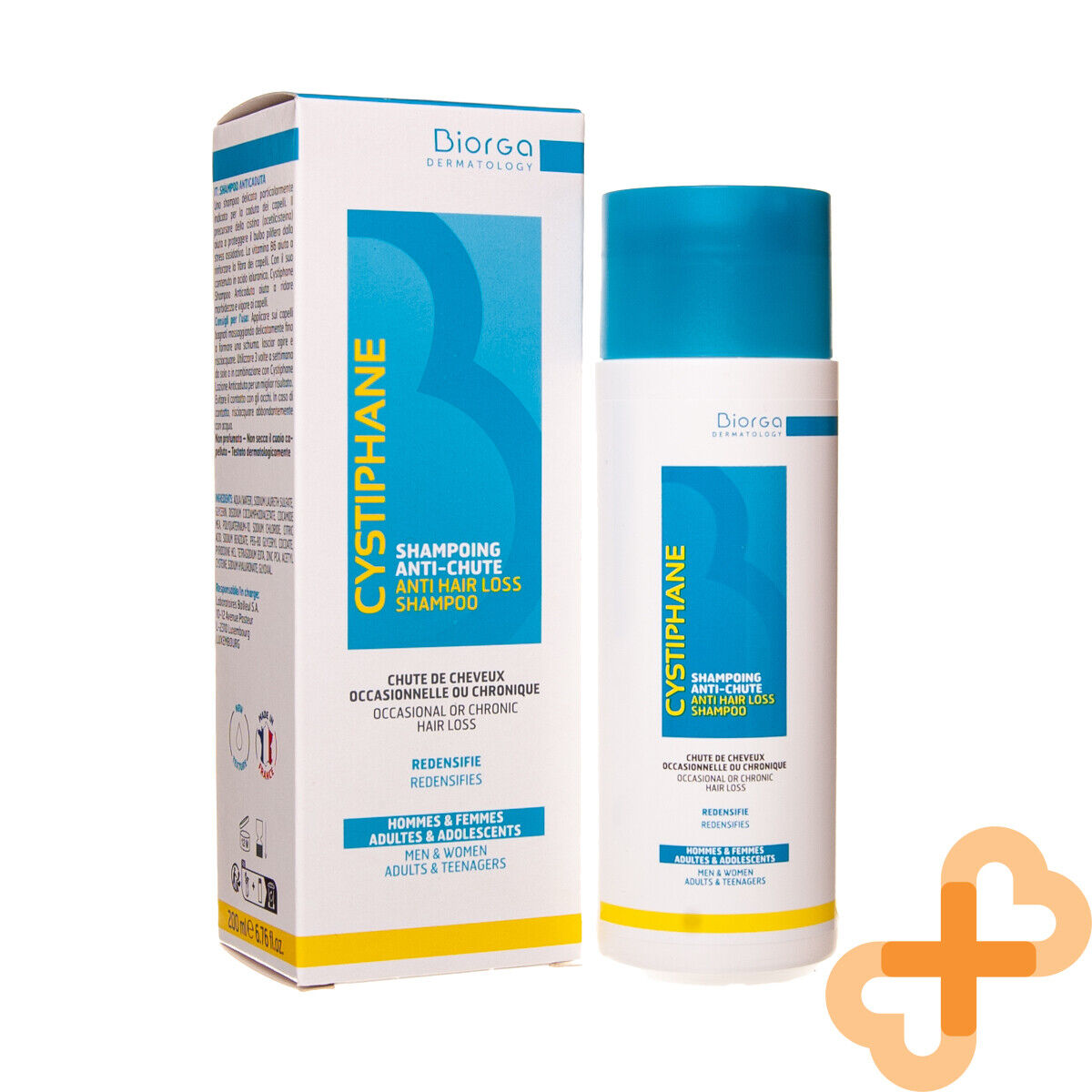 Cystiphane Biorga Anti hair Loss Shampoo Men Women 200ml strengthens hair BiorgaBuy Supplements Australia