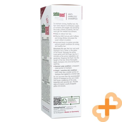 SEBAMED Anti - Hairloss Shampoo 200ml For All Hair Types Ginkgo Biloba SebaMedBuy Supplements Australia