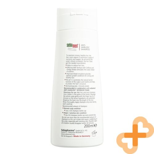 SEBAMED Anti - Hairloss Shampoo 200ml For All Hair Types Ginkgo Biloba SebaMedBuy Supplements Australia