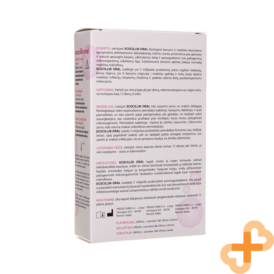 ECOCILLIN ORAL 15 Capsules Restores Normal Vaginal Microflora Supple ECOCILLINBuy Supplements Australia