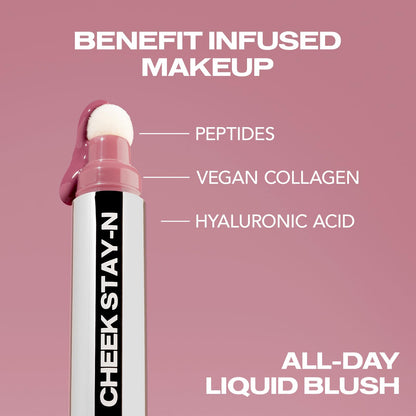 Sacheu Cheek STAY-N Liquid Blush for Cheeks — High Pigment, Buildable, Lightweight Cream Blush for Dewy & Radiant Flushed Cheeks — Long-lasting & Cruelty Free, I'm Guilty - Maple Wellness Supplements