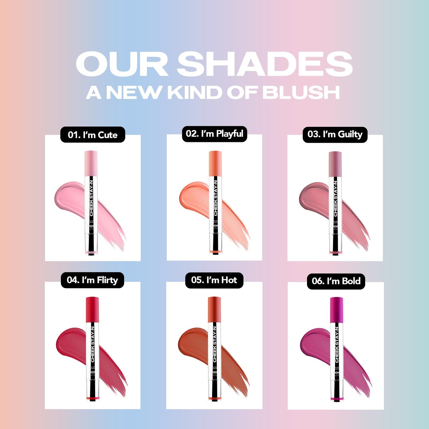 Sacheu Cheek STAY-N Liquid Blush for Cheeks — High Pigment, Buildable, Lightweight Cream Blush for Dewy & Radiant Flushed Cheeks — Long-lasting & Cruelty Free, I'm Guilty - Maple Wellness Supplements