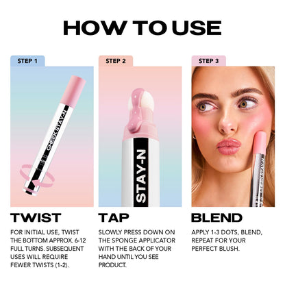 Sacheu Cheek STAY-N Liquid Blush for Cheeks — High Pigment, Buildable, Lightweight Cream Blush for Dewy & Radiant Flushed Cheeks — Long-lasting & Cruelty Free, I'm Guilty - Maple Wellness Supplements