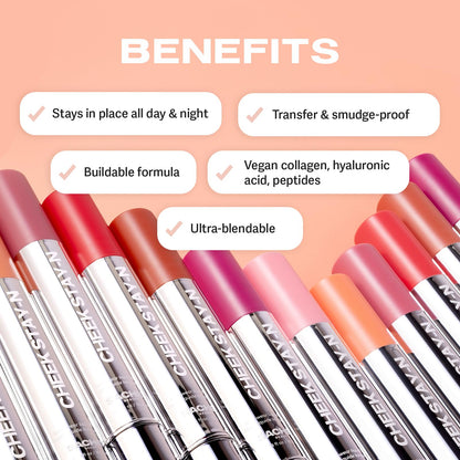 Sacheu Cheek STAY-N Liquid Blush for Cheeks — High Pigment, Buildable, Lightweight Cream Blush for Dewy & Radiant Flushed Cheeks — Long-lasting & Cruelty Free, I'm Playful - Maple Wellness Supplements