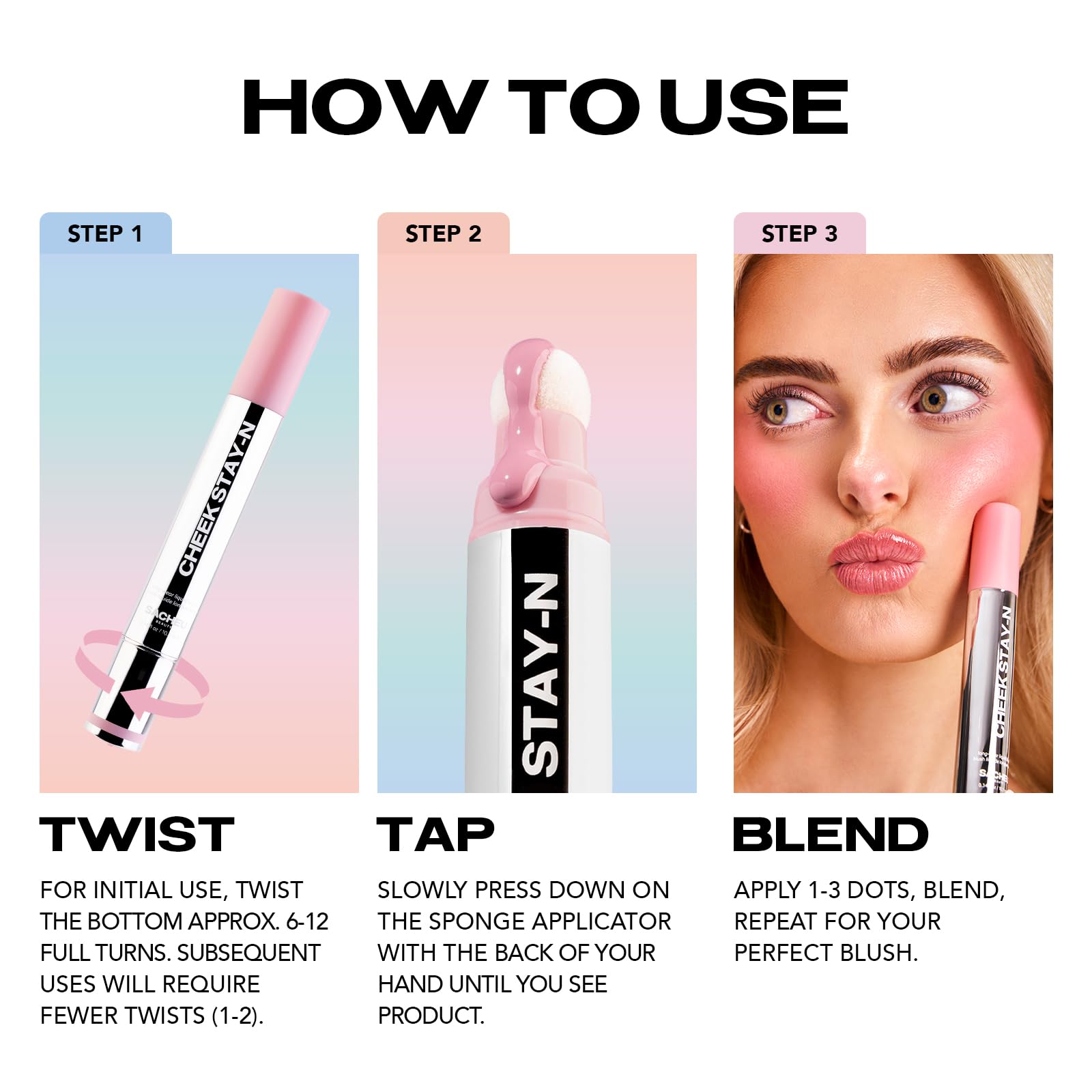 Sacheu Cheek STAY-N Liquid Blush for Cheeks — High Pigment, Buildable, Lightweight Cream Blush for Dewy & Radiant Flushed Cheeks — Long-lasting & Cruelty Free, I'm Playful - Maple Wellness Supplements