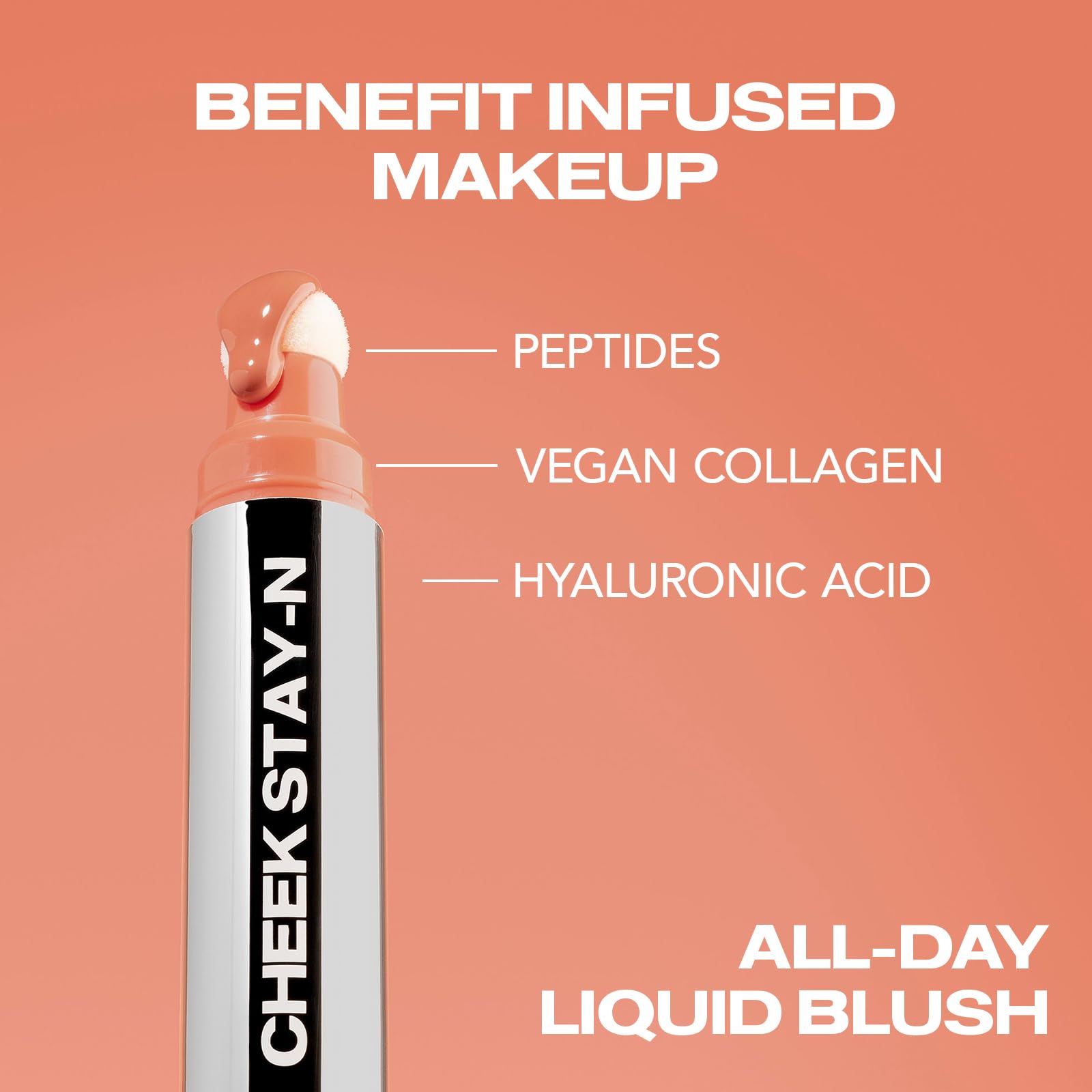 Sacheu Cheek STAY-N Liquid Blush for Cheeks — High Pigment, Buildable, Lightweight Cream Blush for Dewy & Radiant Flushed Cheeks — Long-lasting & Cruelty Free, I'm Playful - Maple Wellness Supplements