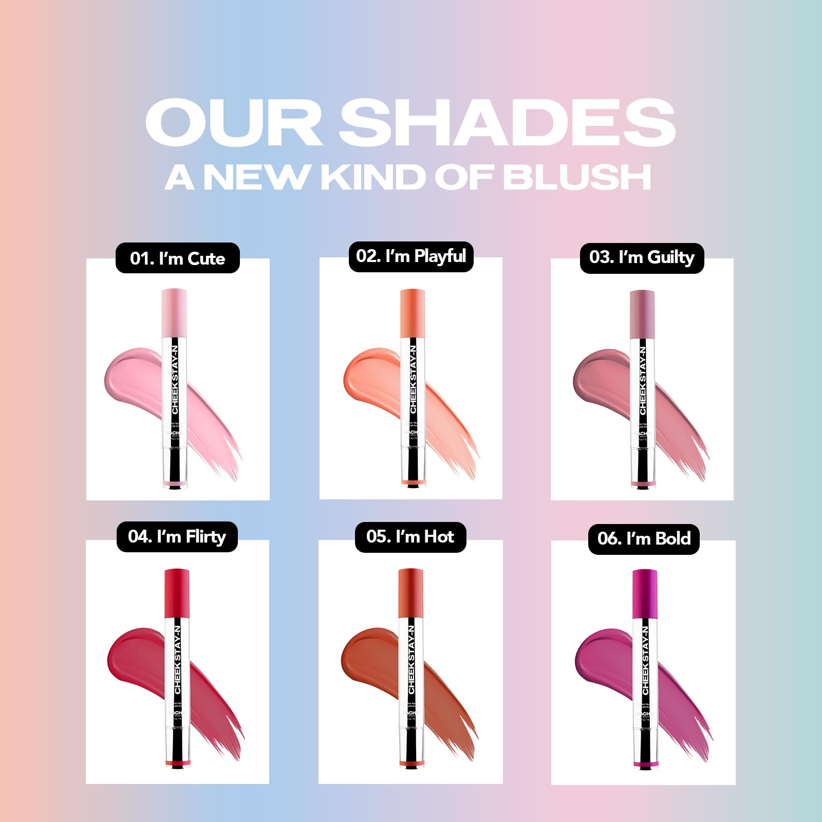 Sacheu Cheek STAY-N Liquid Blush for Cheeks — High Pigment, Buildable, Lightweight Cream Blush for Dewy & Radiant Flushed Cheeks — Long-lasting & Cruelty Free, I'm Playful - Maple Wellness Supplements