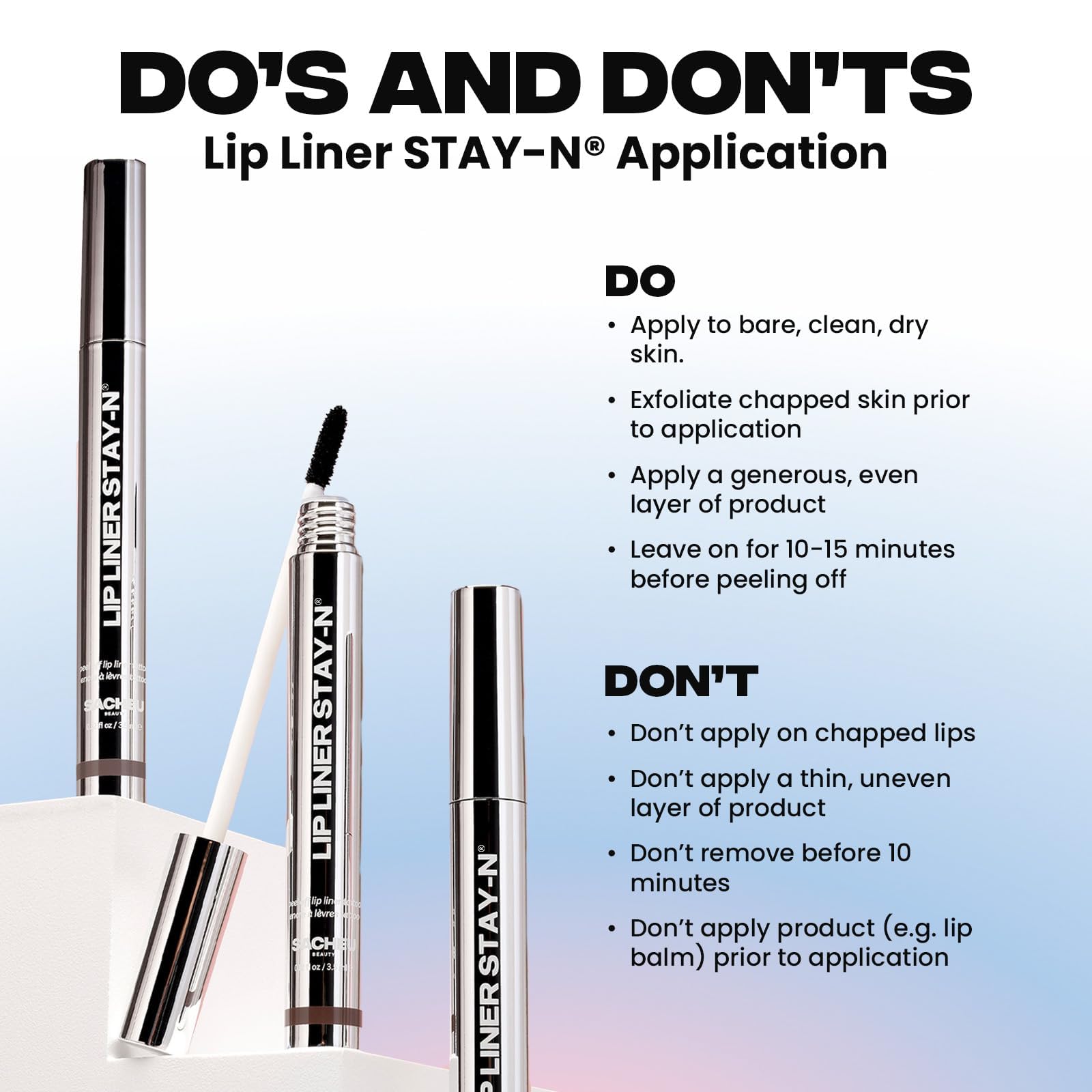Sacheu Lip Liner STAY-N Peel Off Lip Stain — Long Lasting Waterproof Lip Tint with Hyaluronic Acid & Vitamin E — Transfer Proof Matte Finish, Vegan & Cruelty-Free (p-INKED) - Maple Wellness Supplements