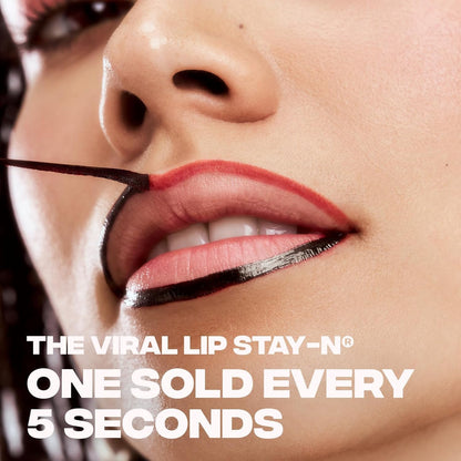 Sacheu Lip Liner STAY-N Peel Off Lip Stain — Long Lasting Waterproof Lip Tint with Hyaluronic Acid & Vitamin E — Transfer Proof Matte Finish, Vegan & Cruelty-Free (p-INKED) - Maple Wellness Supplements