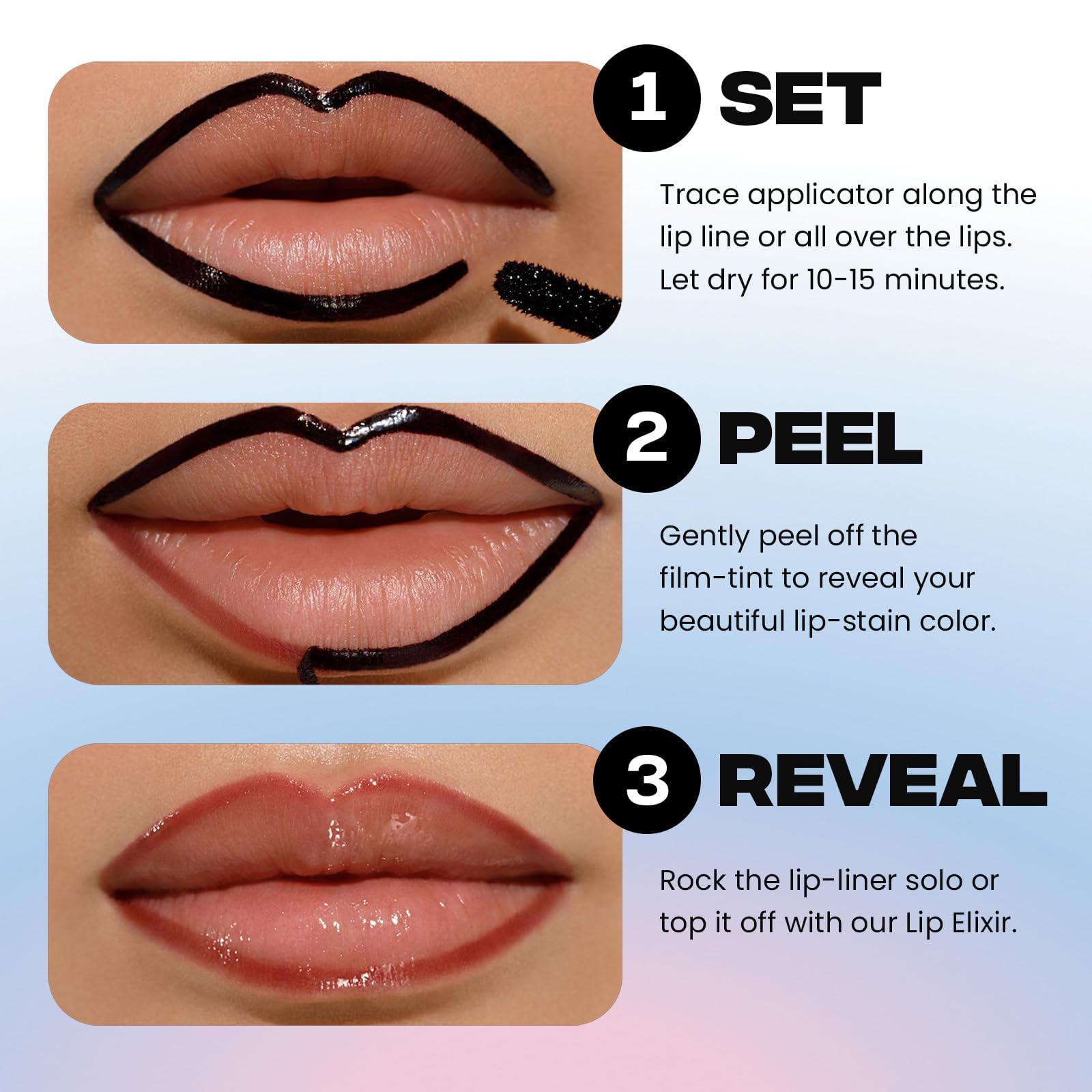 Sacheu Lip Liner STAY-N Peel Off Lip Stain — Long Lasting Waterproof Lip Tint with Hyaluronic Acid & Vitamin E — Transfer Proof Matte Finish, Vegan & Cruelty-Free (p-INKED) - Maple Wellness Supplements
