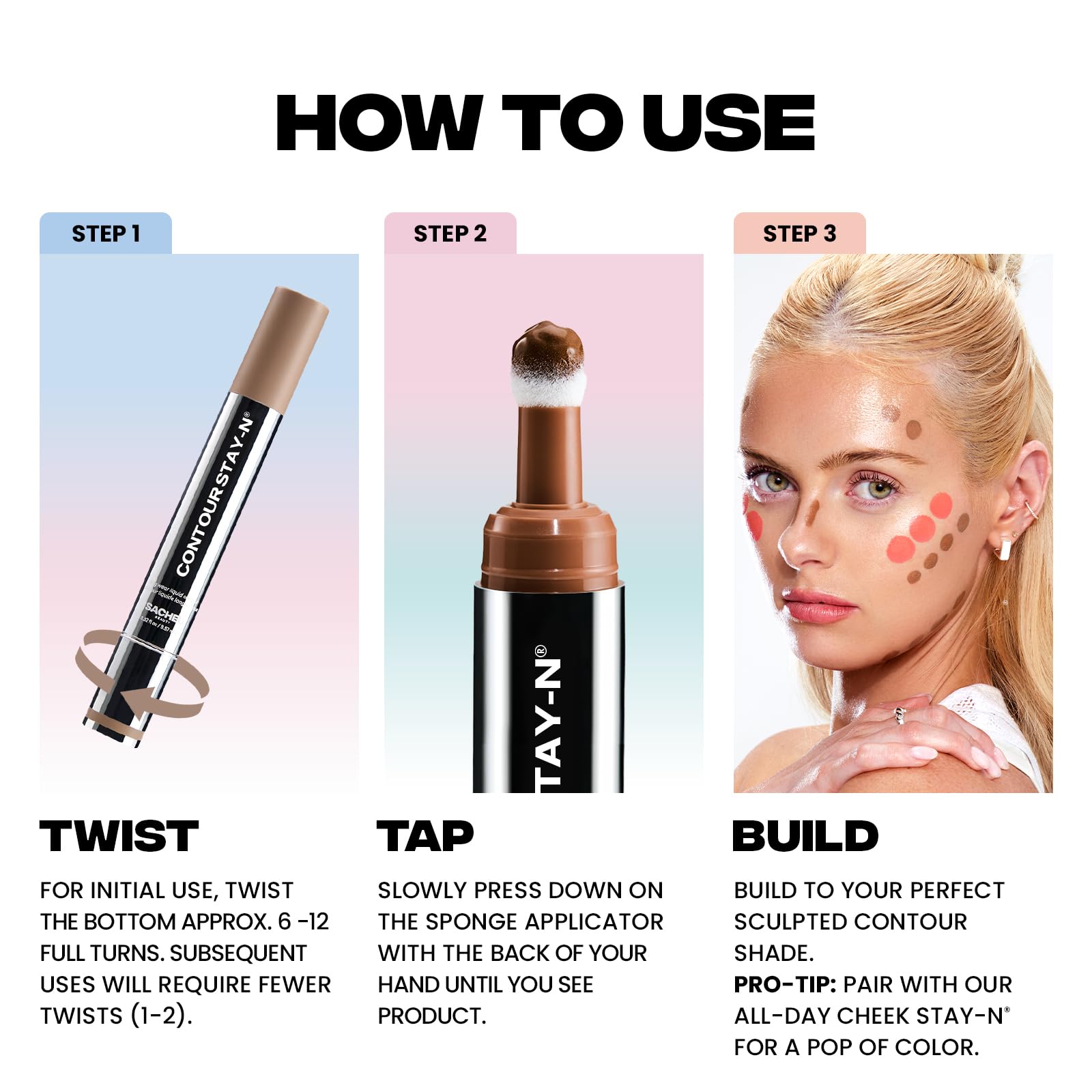 Sacheu Liquid Contour STAY-N Long Wear Cream Contour Makeup — Long Lasting, Blendable, & Lightweight Formula — Vegan & Cruelty-free, Giving Drama - Maple Wellness Supplements