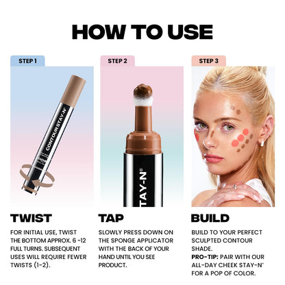 Sacheu Liquid Contour STAY-N Long Wear Cream Contour Makeup — Long Lasting, Blendable, & Lightweight Formula — Vegan & Cruelty-free, Giving Drama - Maple Wellness Supplements