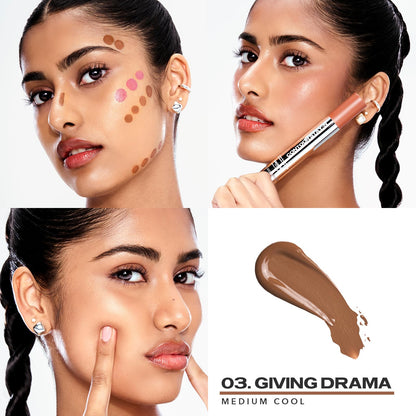 Sacheu Liquid Contour STAY-N Long Wear Cream Contour Makeup — Long Lasting, Blendable, & Lightweight Formula — Vegan & Cruelty-free, Giving Drama - Maple Wellness Supplements