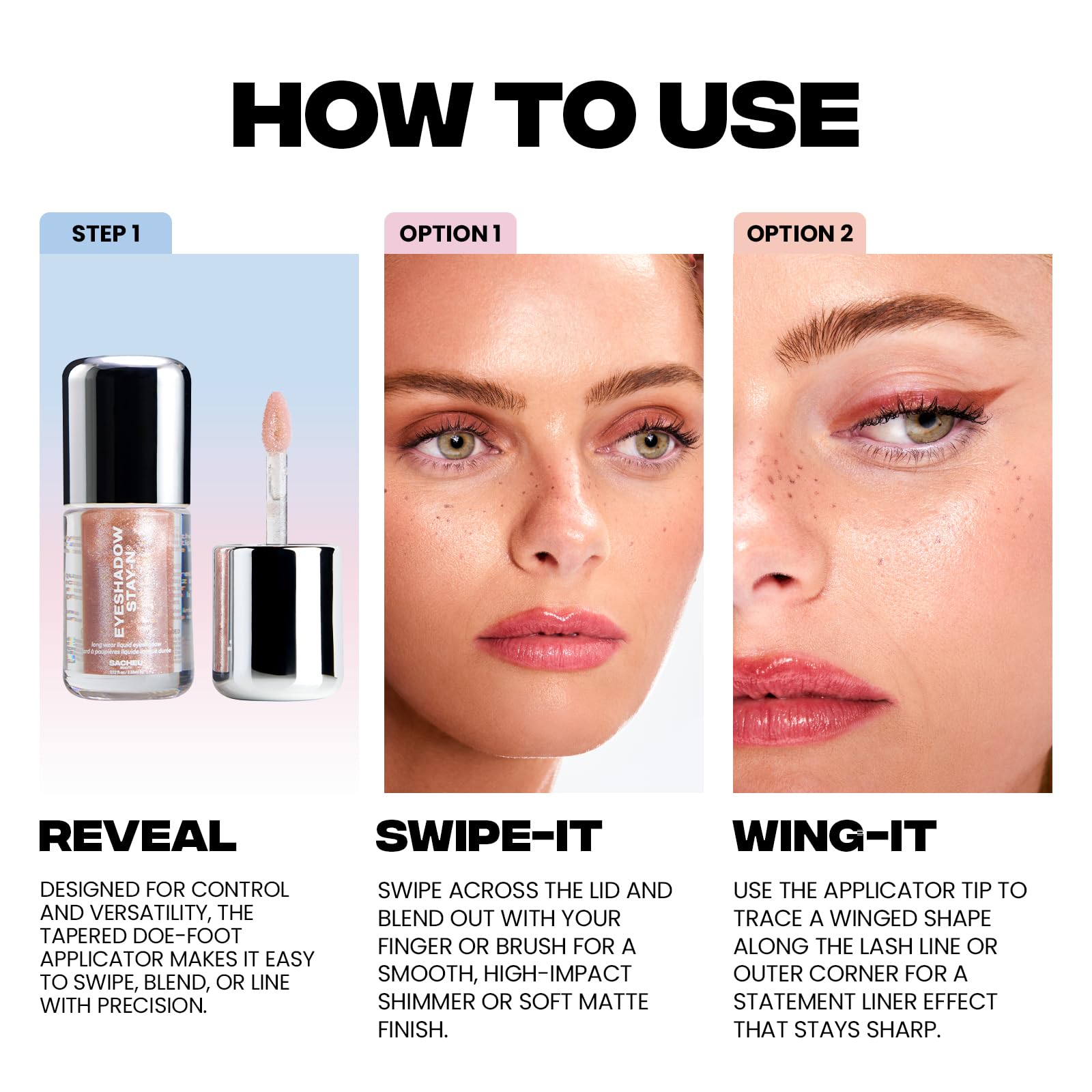 Sacheu Liquid Eyeshadow STAY-N Longwear Eye Makeup — Buildable Highly Pigmented & Blendable Eye Shadow Cream in Matte & Shimmer Finishes, Candy Dipp’d - Maple Wellness Supplements