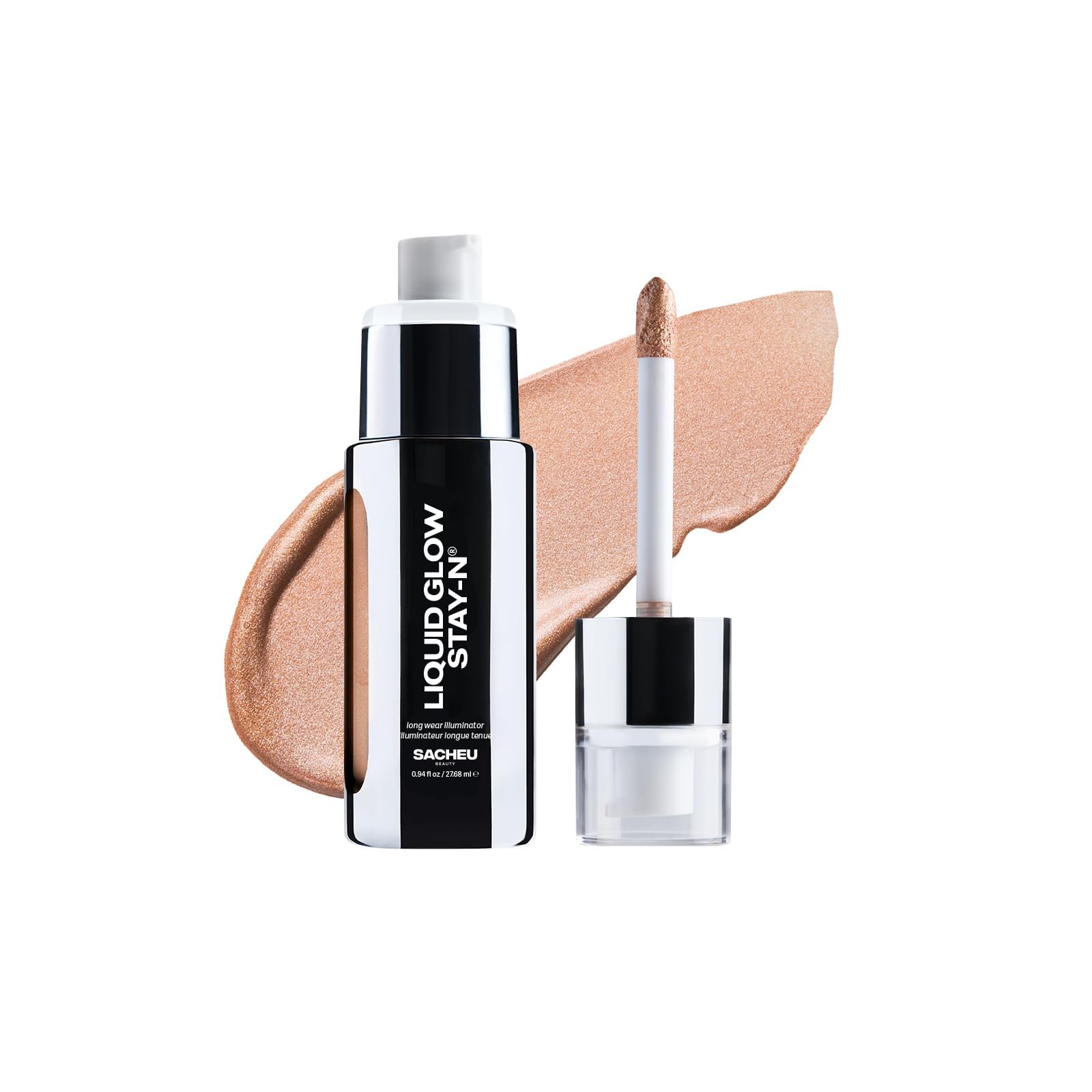 Sacheu Liquid Glow STAY-N Liquid Highlighter & Illuminator Makeup — 30ml Long Lasting Luminous Glow Lightweight Dewy Finish, Glow Getter - Maple Wellness Supplements