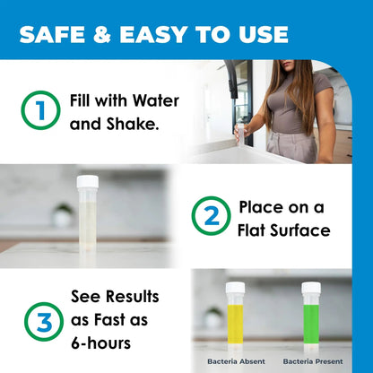 Safe Home® DIY Bacteria in Water Test Kit – Results as Fast as 6 Hours – Detects 50 Different Species of Coliform Bacteria – EPA Lab Certified – Made in the USA – (1 Pack) - Maple Wellness Supplements