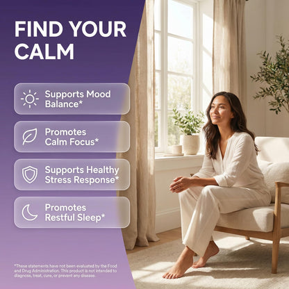 Saffron Supplements Liquid Drops L-Theanine Agmatine Sulfate Ashwagandha Magnesium Glycinate B6 Magnesium Stress Relief Mood Support 5-HTP GABA Supplement Vitamin D 4oz by Clean Nutra - Maple Wellness Supplements