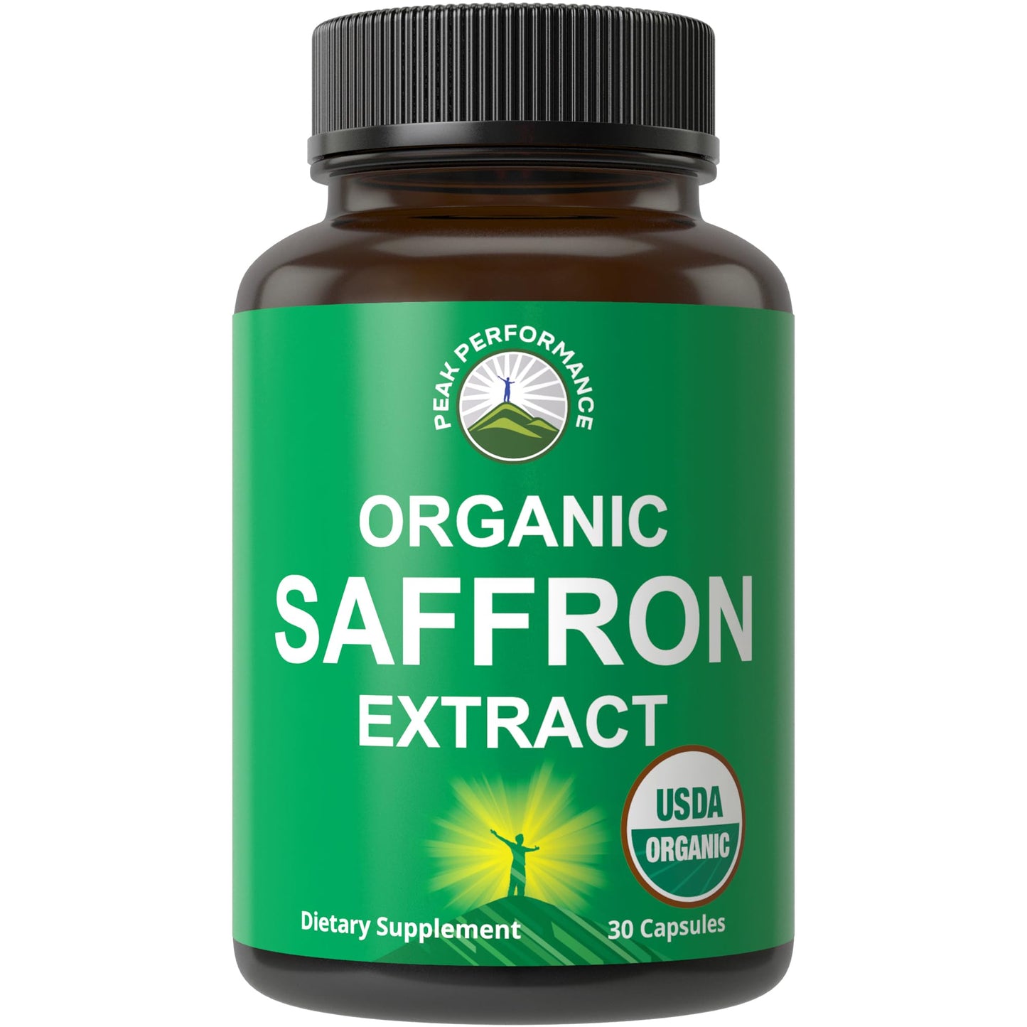 Saffron Supplements - USDA Organic Saffron Extract Capsules for Women, Men, and Kids. with Organic Prebiotic Fiber Instead of Filler. Pure and Natural for Mood, Brain, Focus, Cravings, PMS - Maple Wellness Supplements