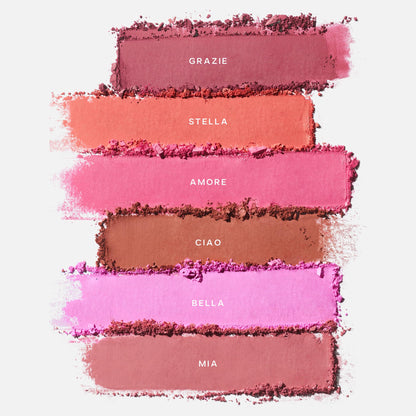 Saie Cheek Flush Duo - Dew Liquid Blush (.40 oz, Lady), SuperSuede Baked Powder Blush (.01 oz, Mia) - Layerable, Skin-Nourishing Blushes for a Seamless Radiant Finish - Maple Wellness Supplements