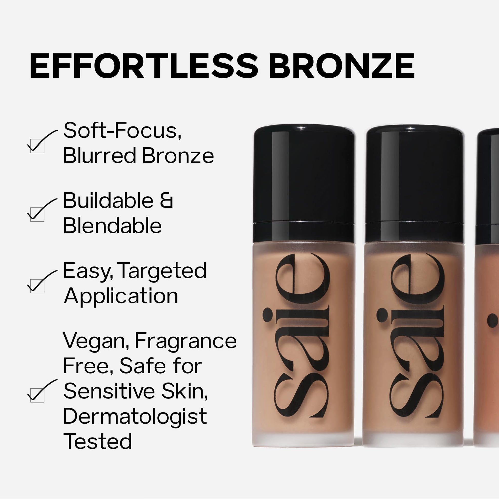 Saie Dew Bronze - Hydrating Liquid Bronzer Stick For a Sun Kissed Glow - Liquid Contour Stick Infused with Nourishing Skin Care Ingredients - Sculpted Face Makeup Essential - Sand (0.4 oz) - Maple Wellness Supplements