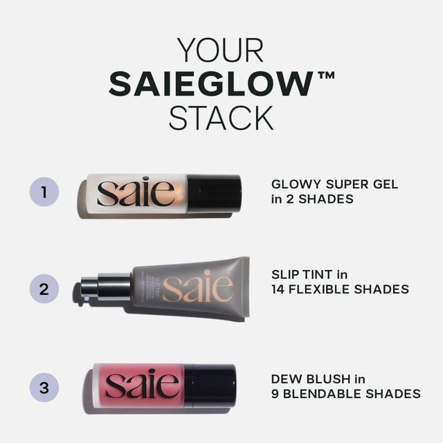Saie Dew Liquid Blush for Cheeks - Hydrating Cream Blush Stick with a Blendable + Buildable Formula - Skincare Infused Dewy Cheek Tint for a Natural Flush - Glowy Makeup Essential - Spicy (.40 oz) - Maple Wellness Supplements