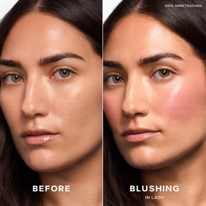 Saie Dew Liquid Blush for Cheeks - Hydrating Cream Blush Stick with a Blendable + Buildable Formula - Skincare Infused Dewy Cheek Tint for a Natural Flush - Glowy Makeup Essential - Lady (.40 oz) - Maple Wellness Supplements
