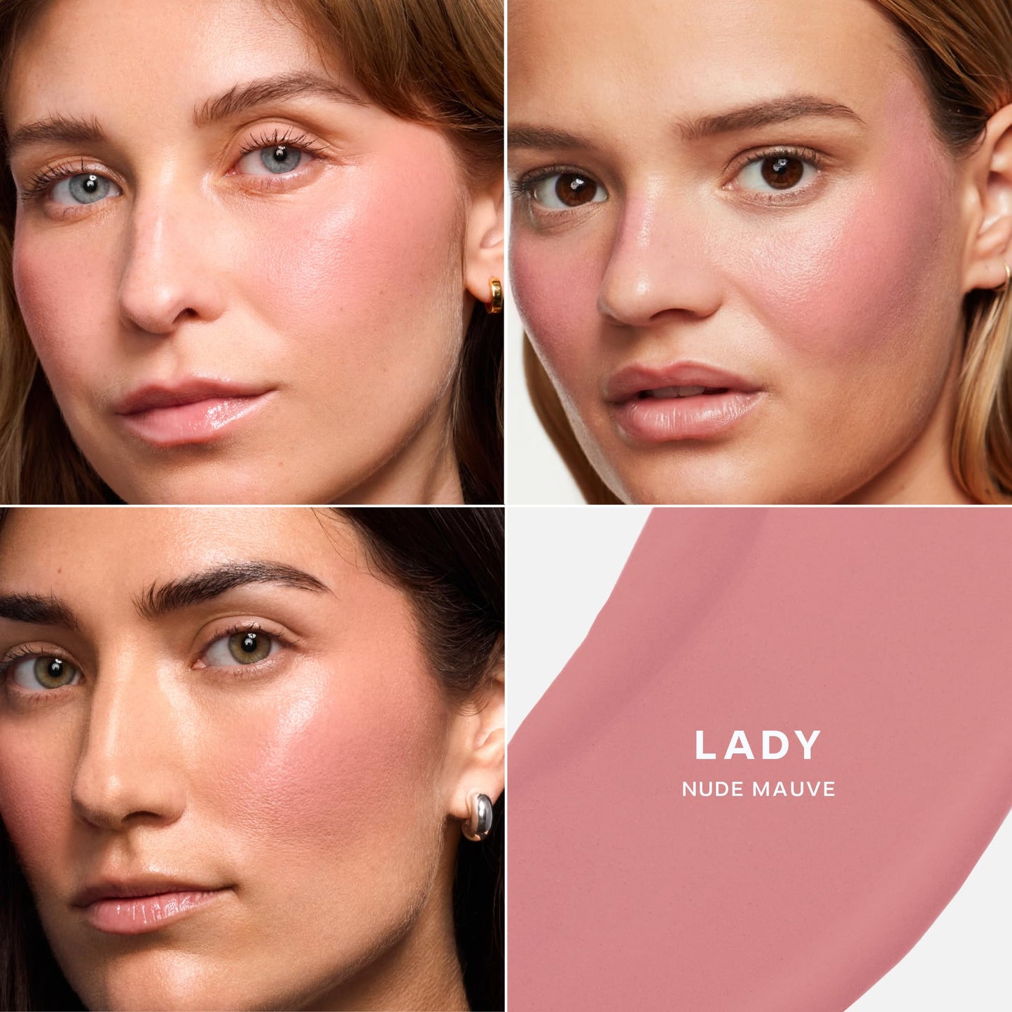 Saie Dew Liquid Blush for Cheeks - Hydrating Cream Blush Stick with a Blendable + Buildable Formula - Skincare Infused Dewy Cheek Tint for a Natural Flush - Glowy Makeup Essential - Lady (.40 oz) - Maple Wellness Supplements