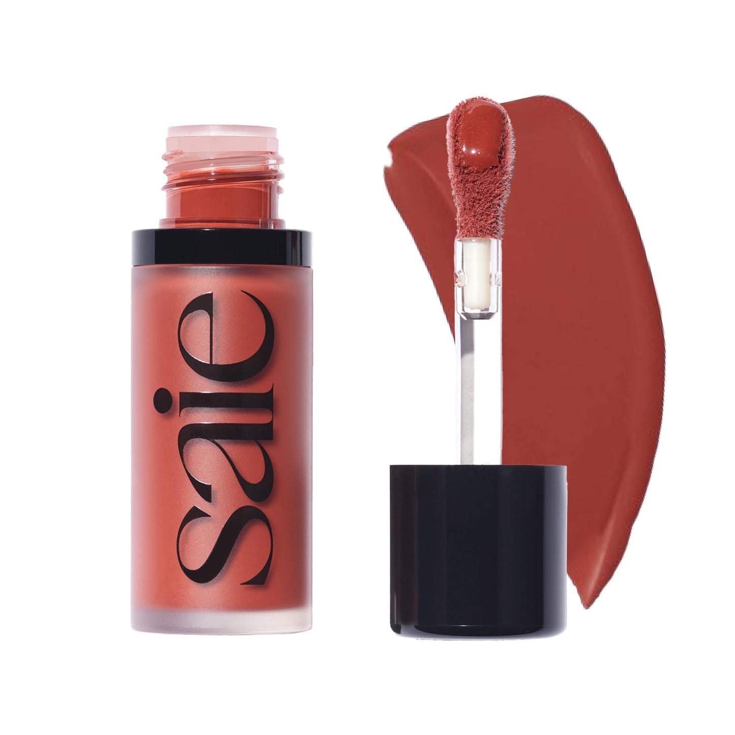 Saie Dew Liquid Blush for Cheeks - Hydrating Cream Blush Stick with a Blendable + Buildable Formula - Skincare Infused Dewy Cheek Tint for a Natural Flush - Glowy Makeup Essential - Spicy (.40 oz) - Maple Wellness Supplements