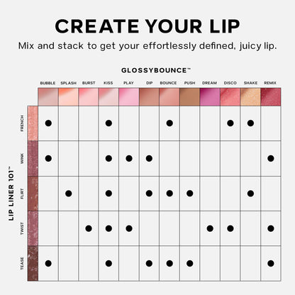 Saie Dewy Glow Duo - Dew Liquid Blush - (.40 oz, Hottie), Glossybounce Lip Gloss-Oil Hybrid (.17 oz, Splash) - Hydrating, Vegan Makeup for Radiant Cheeks & Lips - Maple Wellness Supplements