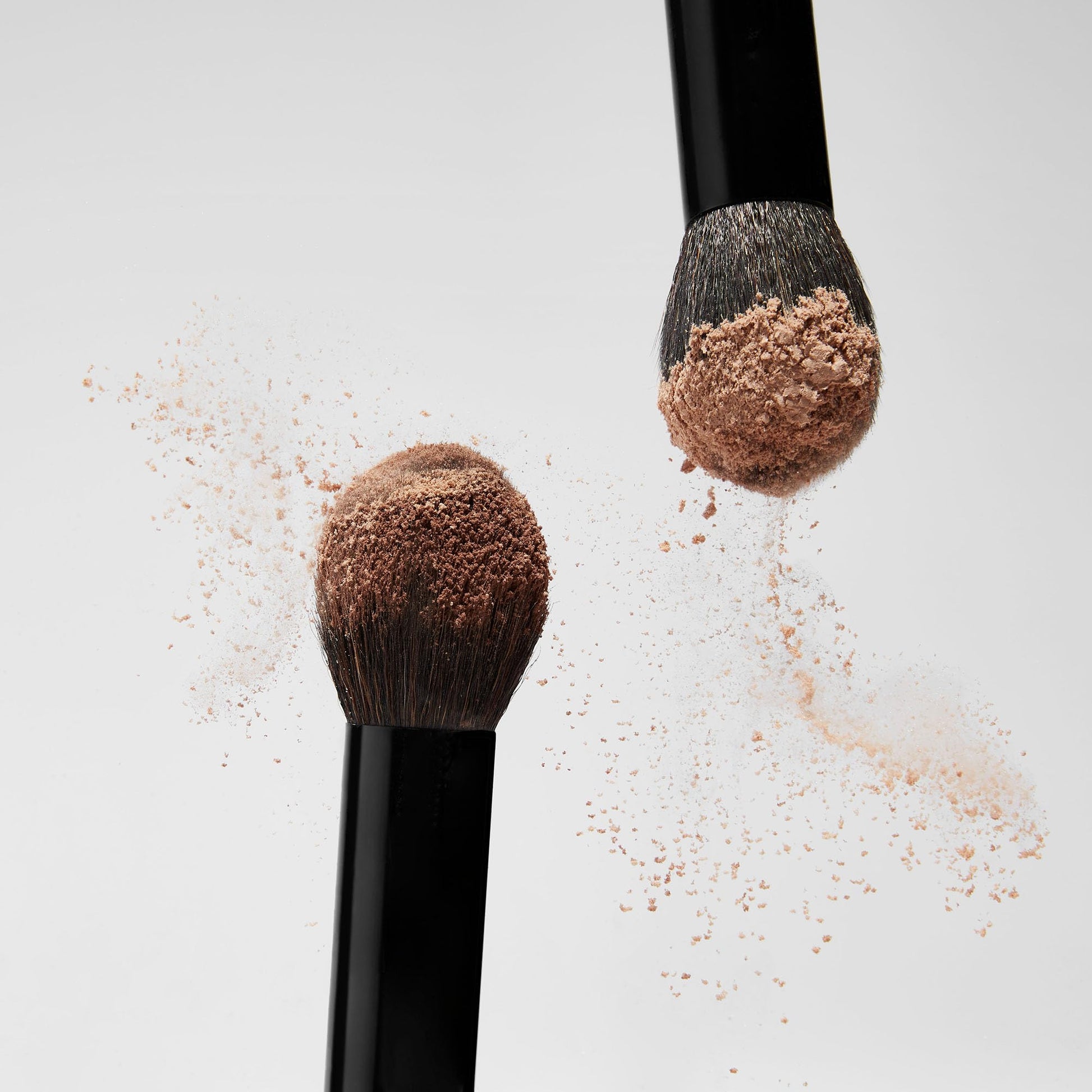 Saie Face Powder Duo, Medium - The Fluffy Brush, Soft, Multi-Use Targeted Powder Brush With Tapered Tip & Airset Radiant Loose Setting Powder, Translucent Medium (0.14 oz) - Vegan, Cruelty-Fee - Maple Wellness Supplements