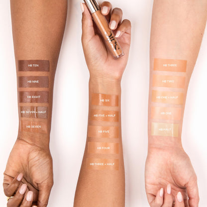 Saie Hydrabeam Under Eye Brightener - Sheer + Hydrating Concealer with Glycerin, Squalane + Cucumber Extract - Brightening Under Eye Concealer + Corrector for Even, Glowing Skin - Shade 6 (0.2 oz) - Maple Wellness Supplements