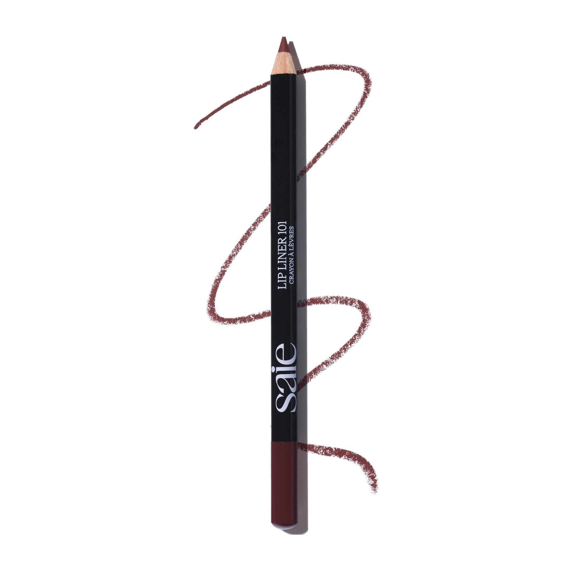 Saie Lip Liner 101 - Lip Pencil Made with a Creamy, Soft Matte Formula for a Naturally Framed or Fully Filled Look - Supercharged with Shea Butter & Jojoba Oil - Tease (.05 oz) - Maple Wellness Supplements