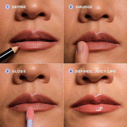 Saie Lip Liner 101 - Lip Pencil Made with a Creamy, Soft Matte Formula for a Naturally Framed or Fully Filled Look - Supercharged with Shea Butter & Jojoba Oil - Tease (.05 oz) - Maple Wellness Supplements
