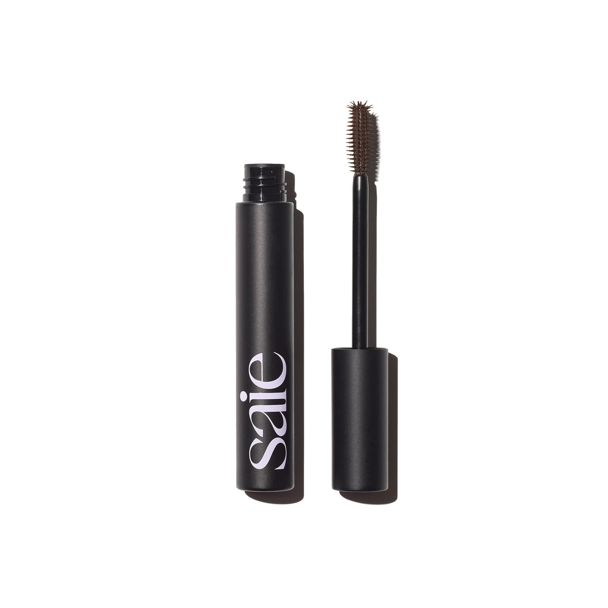 Saie Mascara 101 - Lash Lengthening Mascara for Thick, Bold, Lifted Lashes - Buildable Eye Makeup Formulated to Strengthen and Condition with Rich Nutrients - Brown (0.31 oz) - Maple Wellness Supplements