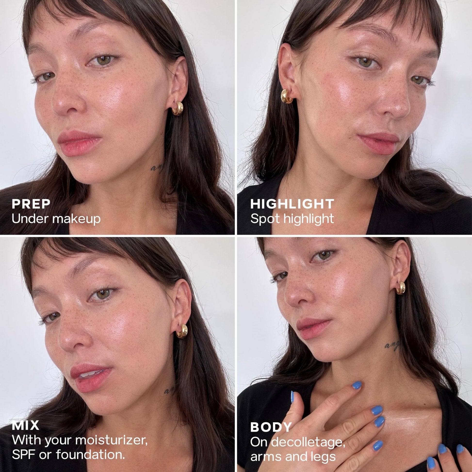 Saie Mini Glowy Super Gel - Hydrating Makeup Primer and Illuminating Glow Serum Enriched with Vitamin C and Squalane Oil - All-Over Liquid Highlighter Makeup for Instant Glass Skin - Starglow (0.5 oz) - Maple Wellness Supplements