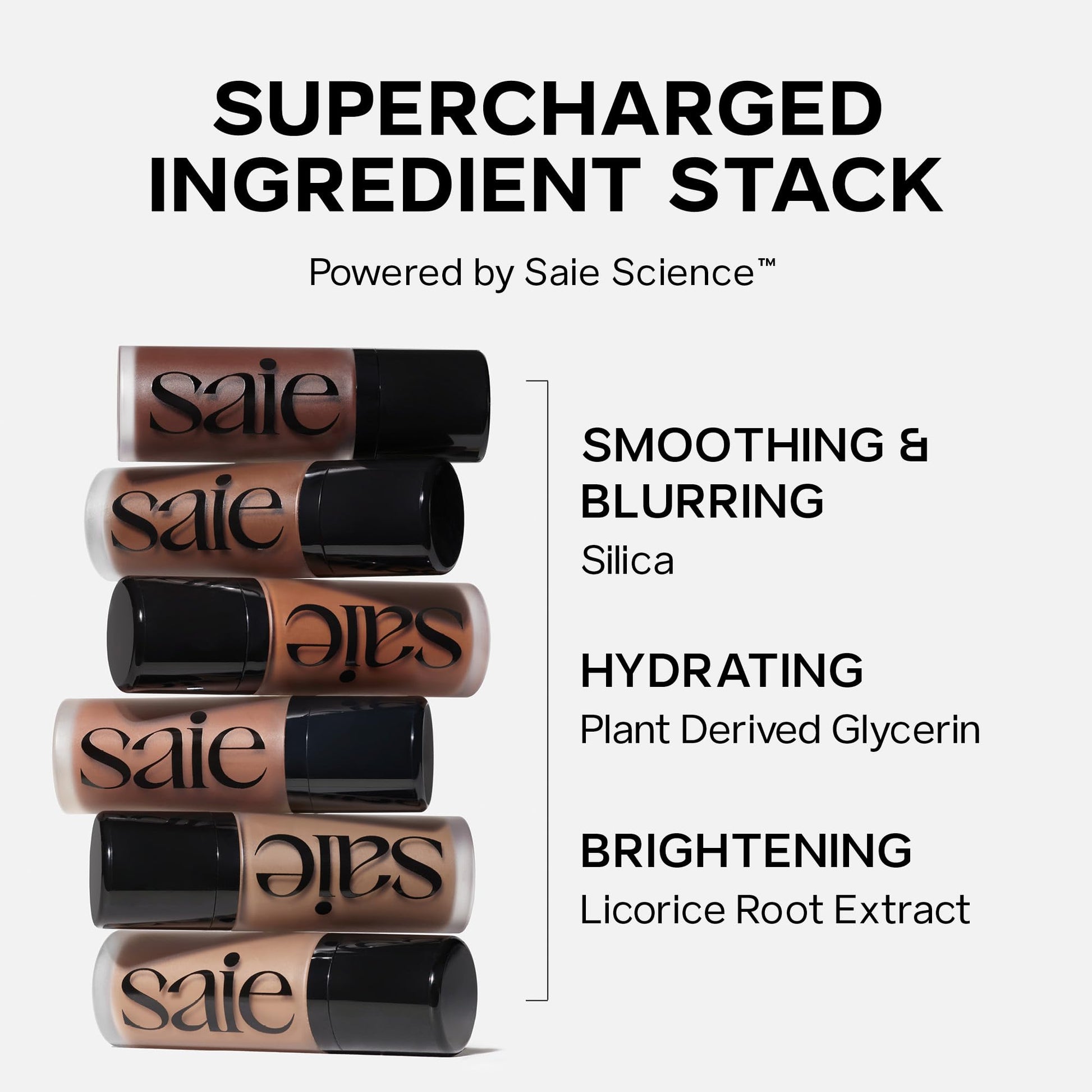 Saie Radiant Glow Duo - Dew Bronze Soft-Focus Liquid Bronzer in Sail (0.4 oz) & Mini Glowy Super Gel Lightweight Illuminator in Sunglow (0.5 oz), Hydrating Makeup Essentials for a Sun-Kissed Glow - Maple Wellness Supplements