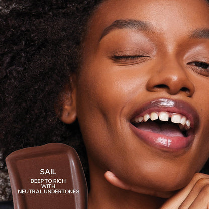 Saie Radiant Glow Duo - Dew Bronze Soft-Focus Liquid Bronzer in Sail (0.4 oz) & Mini Glowy Super Gel Lightweight Illuminator in Sunglow (0.5 oz), Hydrating Makeup Essentials for a Sun-Kissed Glow - Maple Wellness Supplements