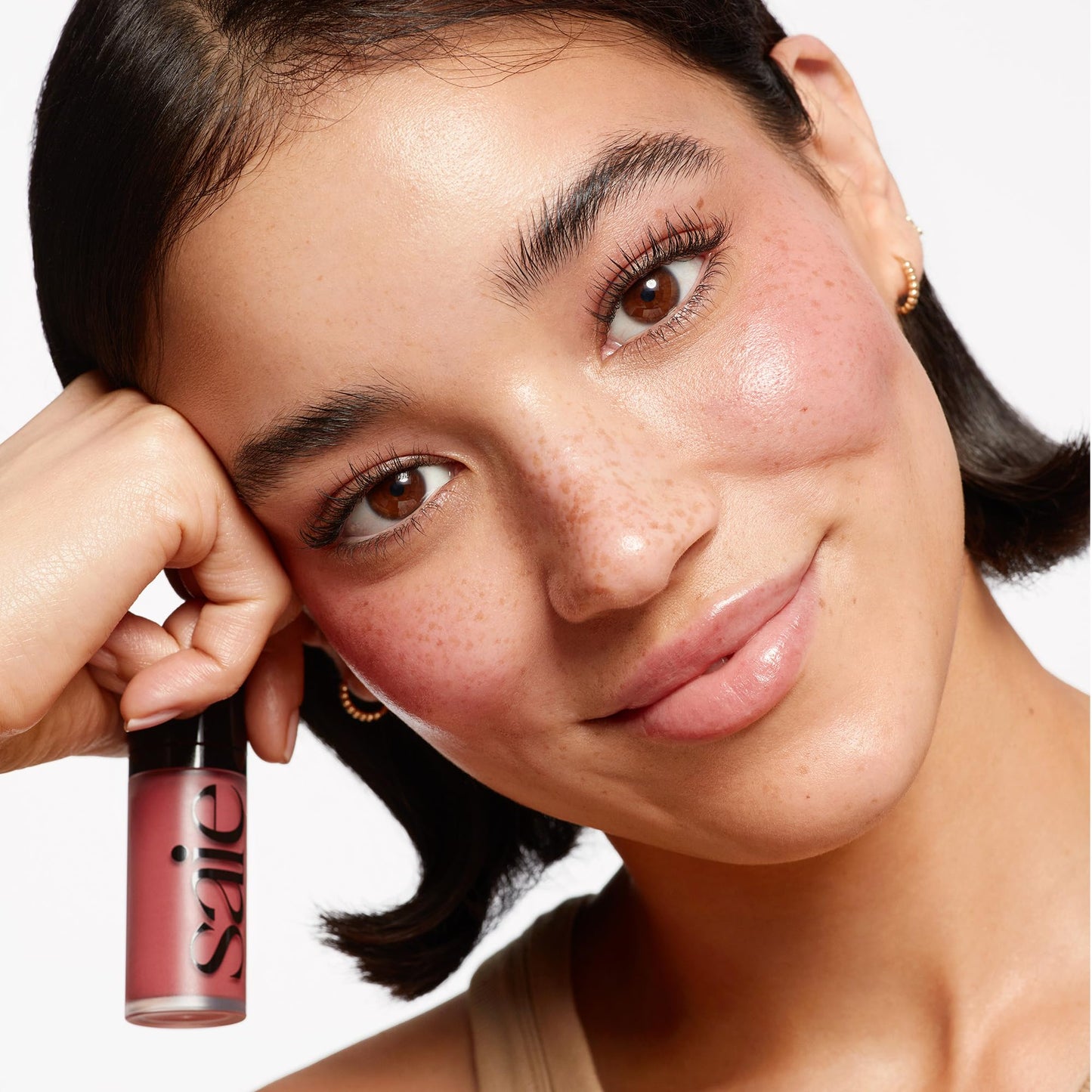 Saie Radiant Glow Duo - Dew Liquid Blush (Chilly, .40 oz) + Glowy Super Gel (Starglow, 1 oz) - Hydrating Cream Blush & Illuminating Primer for a Luminous, Natural Finish - Maple Wellness Supplements