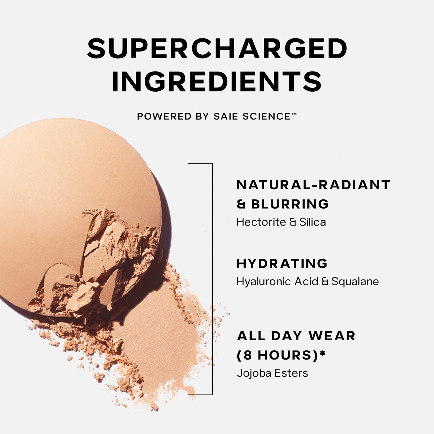 Saie Slip Tint Baked Setting Powder - Translucent Powder for Face Makeup with a Natural-Radiant Finish - Blurs, Brightens & Smooths Complexion - Translucent 2 - Light to Medium (0.24 oz) - Maple Wellness Supplements
