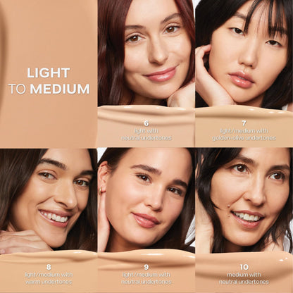 Saie Slip Tint Radiant Cream Concealer & All-Over Face Makeup - Concealer for Dark Circles, Redness & Blemishes - Lightweight Makeup Made with Hydrating Hyaluronic Acid - Shade 7 (0.17 oz) - Maple Wellness Supplements