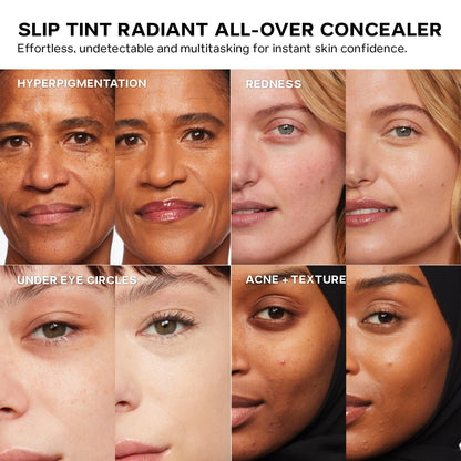 Saie Slip Tint Radiant Cream Concealer & All-Over Face Makeup - Concealer for Dark Circles, Redness & Blemishes - Lightweight Makeup Made with Hydrating Hyaluronic Acid - Shade 7 (0.17 oz) - Maple Wellness Supplements