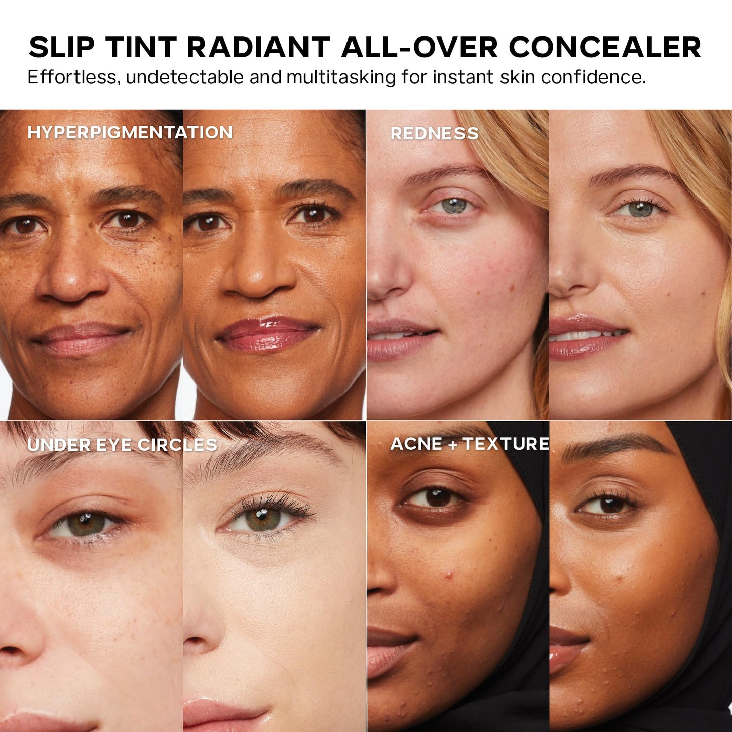 Saie Slip Tint Radiant Cream Concealer & All-Over Face Makeup - Concealer for Dark Circles, Redness & Blemishes - Lightweight Makeup Made with Hydrating Hyaluronic Acid - Shade 5 (0.17 oz) - Maple Wellness Supplements