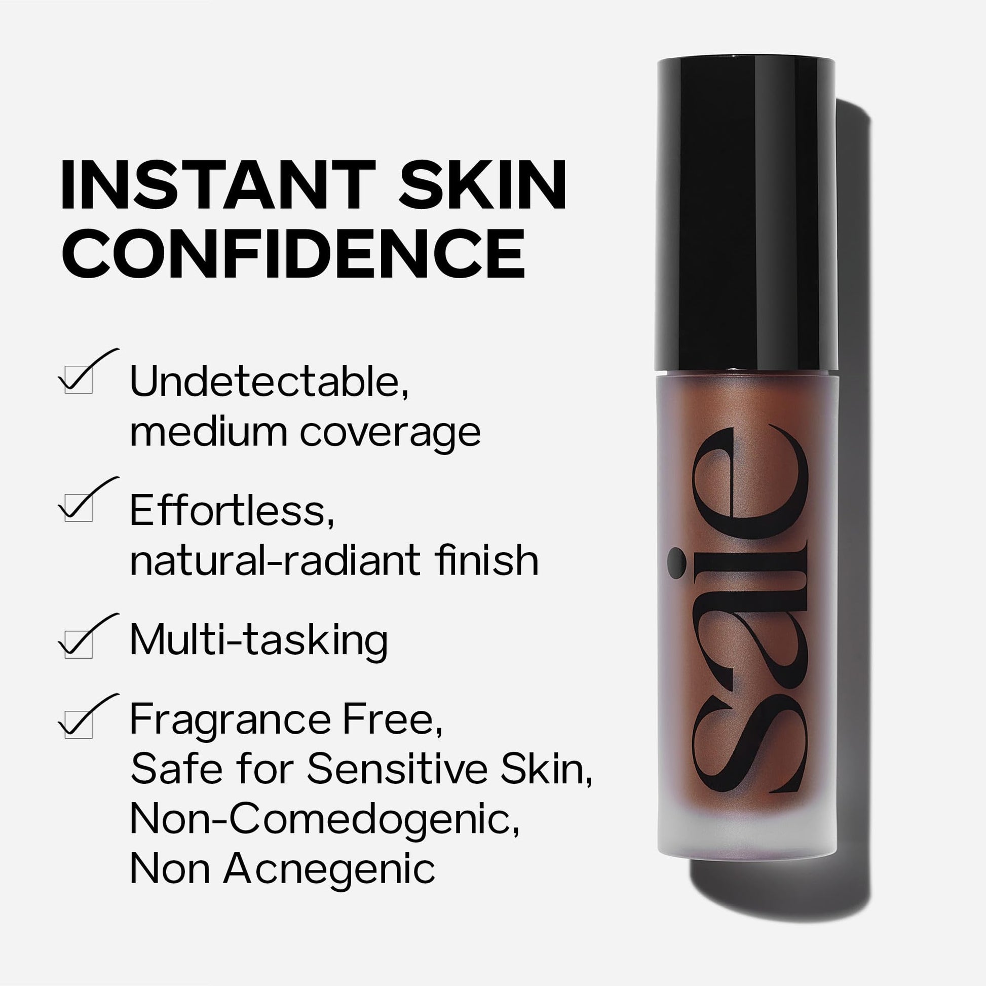 Saie Slip Tint Radiant Cream Concealer & All-Over Face Makeup - Concealer for Dark Circles, Redness & Blemishes - Lightweight Makeup Made with Hydrating Hyaluronic Acid - Shade 6 (0.17 oz) - Maple Wellness Supplements