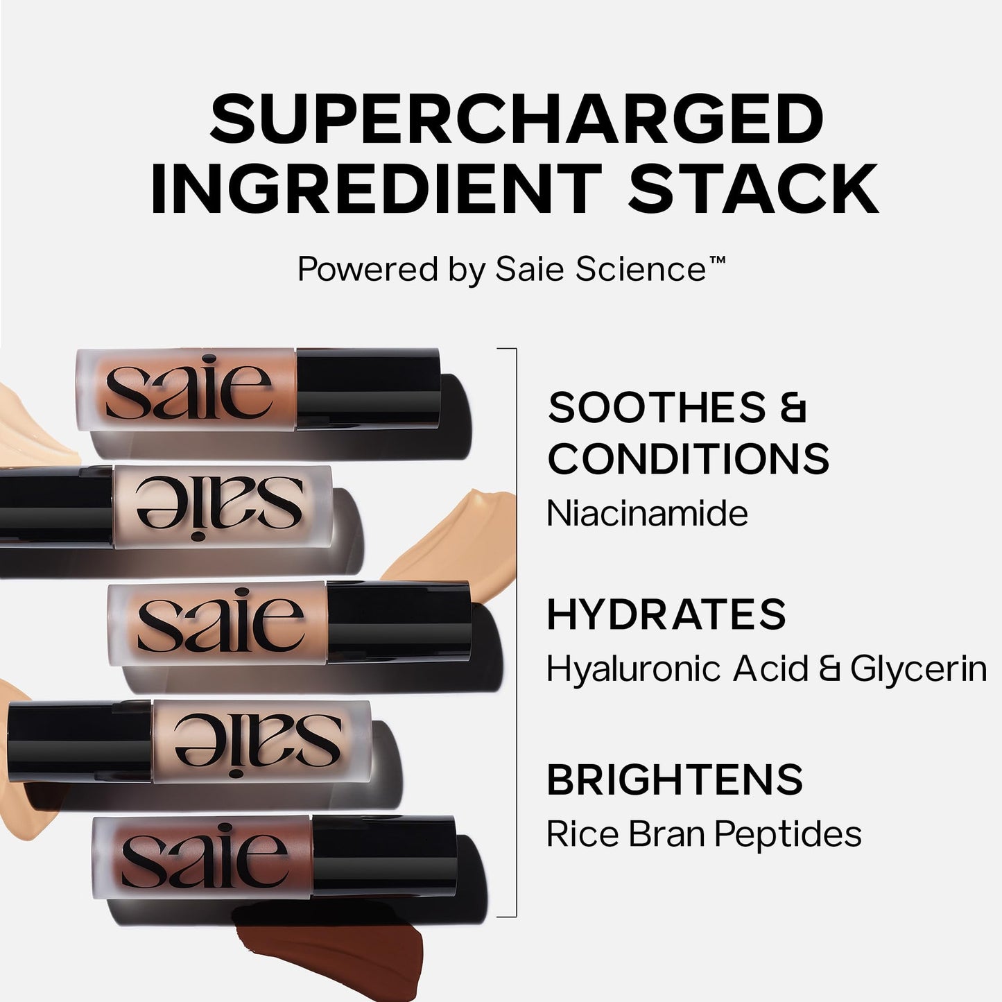 Saie Slip Tint Radiant Cream Concealer & All-Over Face Makeup - Concealer for Dark Circles, Redness & Blemishes - Lightweight Makeup Made with Hydrating Hyaluronic Acid - Shade 5 (0.17 oz) - Maple Wellness Supplements