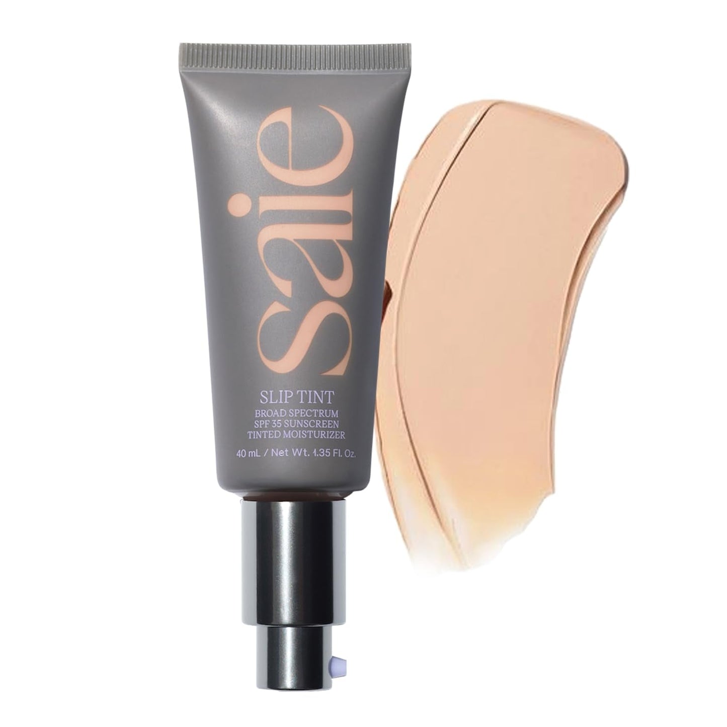 Saie Slip Tint Tinted Moisturizer with SPF 35 - Light Coverage, Glowy Skin Tint & Mineral Sunscreen for Face with Hydrating Hyaluronic Acid - Summer Makeup Essential - Shade Three (1.35 oz) - Maple Wellness Supplements