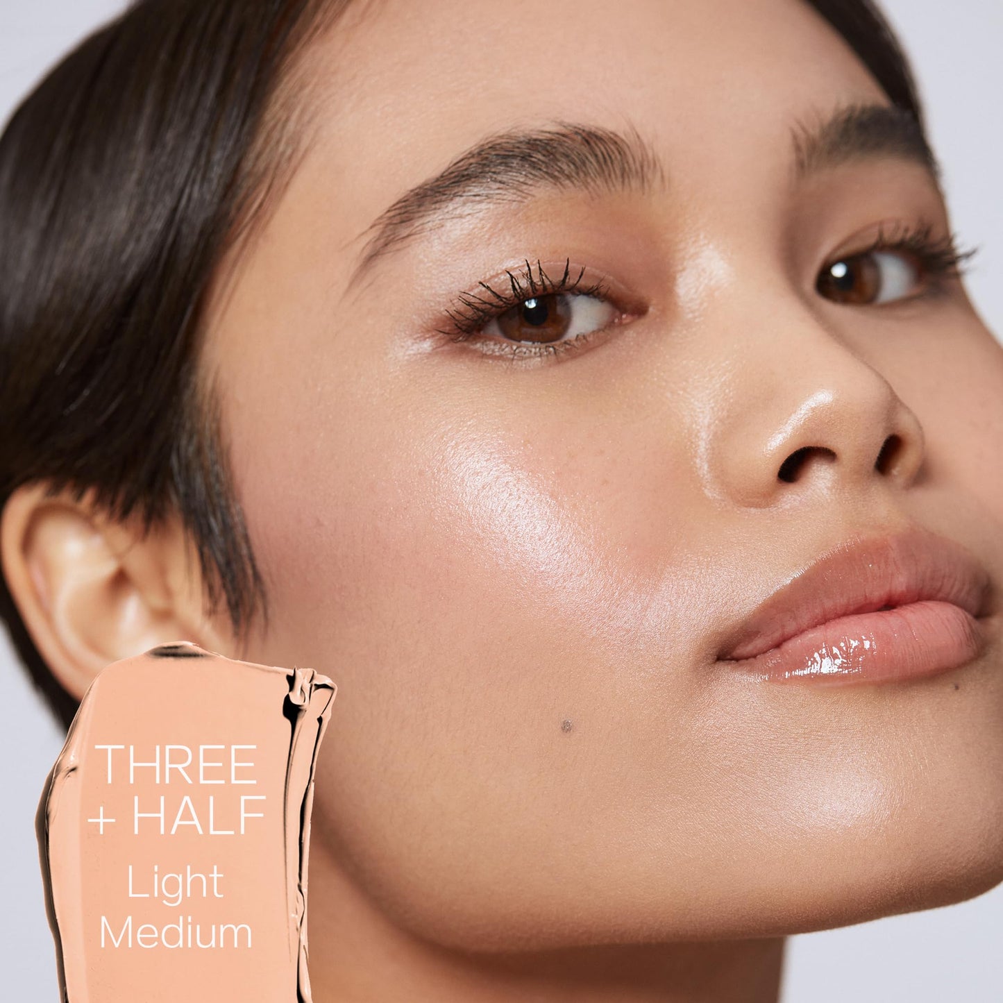 Saie Slip Tint Tinted Moisturizer with SPF 35 - Light Coverage, Glowy Skin Tint & Mineral Sunscreen for Face with Hydrating Hyaluronic Acid - Summer Makeup Essential - Shade Three + Half (1.35 oz) - Maple Wellness Supplements