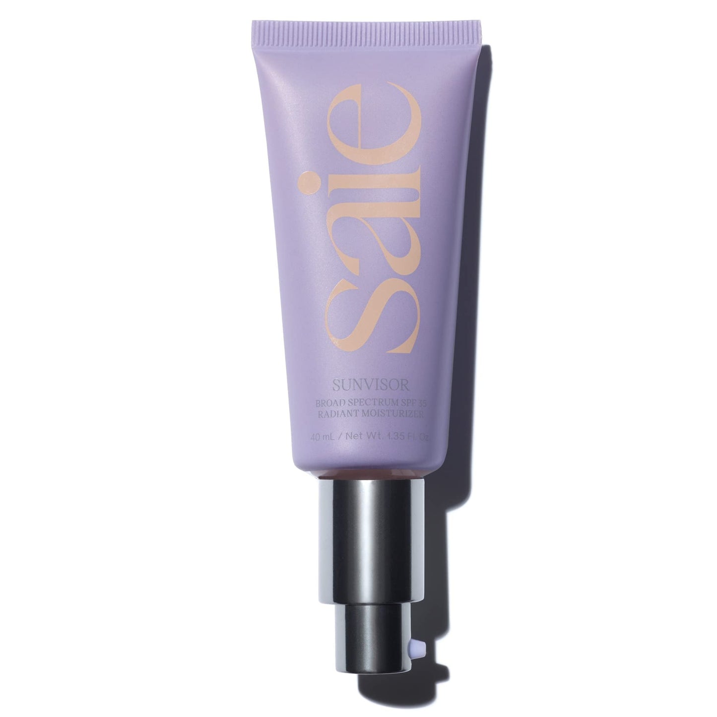 Saie Sunvisor Broad Spectrum Sunscreen Moisturizer SPF 35 - Hydrating Daily Face Sunscreen with 100% Sheer Mineral Zinc Oxide, Hyaluronic Acid + Vitamin C for Radiant, Dewy Skin (1.35 fl oz) - Maple Wellness Supplements