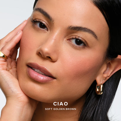 Saie SuperSuede Baked Blush - Talc-Free Powder Blush for Cheeks Infused with Hyaluronic Acid, Glycerin + Squalane - Hydrating Face Makeup for a Natural, Diffused Flush of Color - Ciao (0.1 Ounce) - Maple Wellness Supplements
