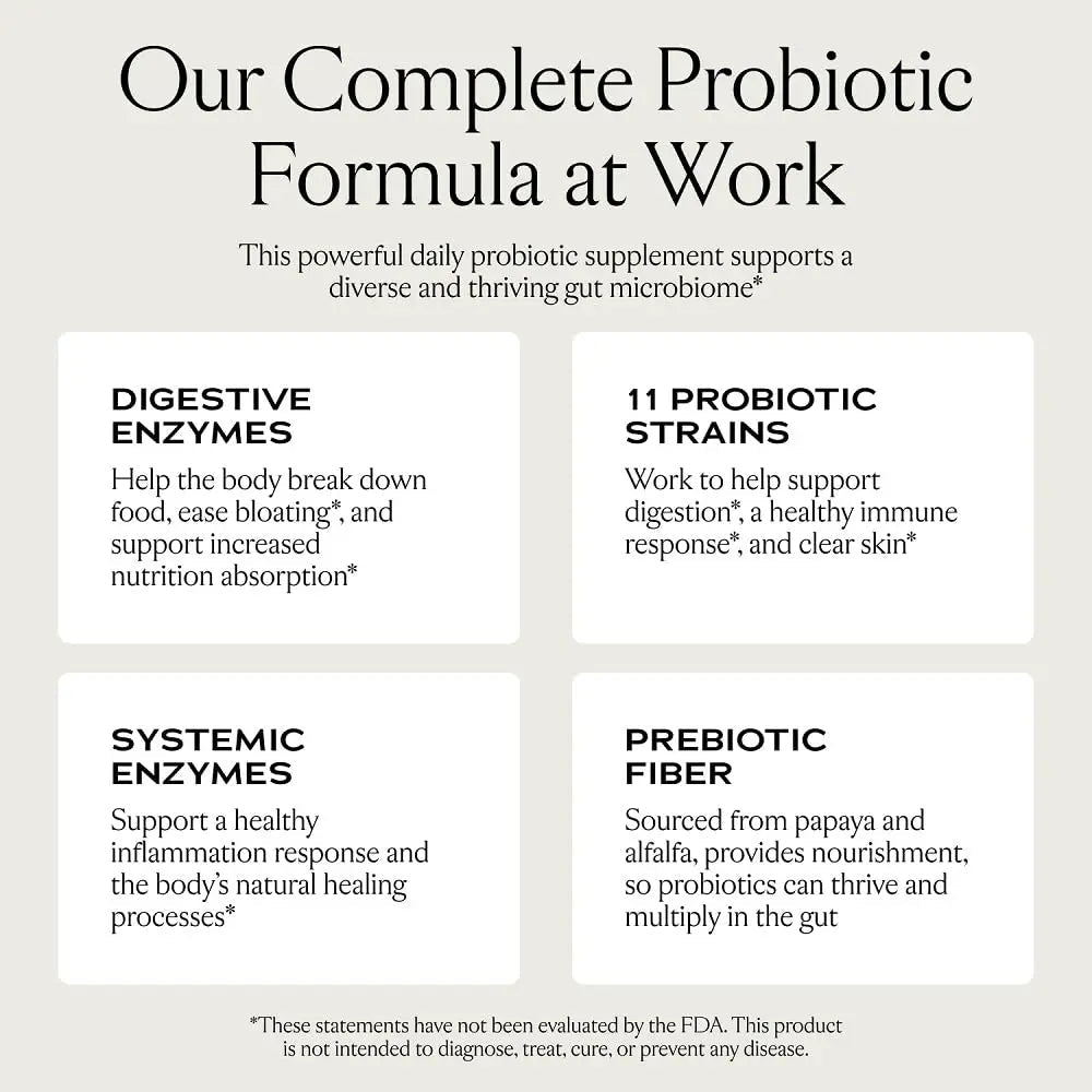 SAKARA Complete Probiotic - Prebiotics and Probiotics for Women Digestive Health Supplements, Supports Bloating, Immune System & Skin Radiance, Gut Health for Women with 3 Billion CFU's - 180 Capsules - Maple Wellness Supplements